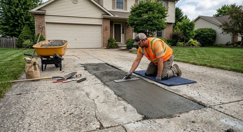 Concrete Driveway Repair in West Des Moines, IA
